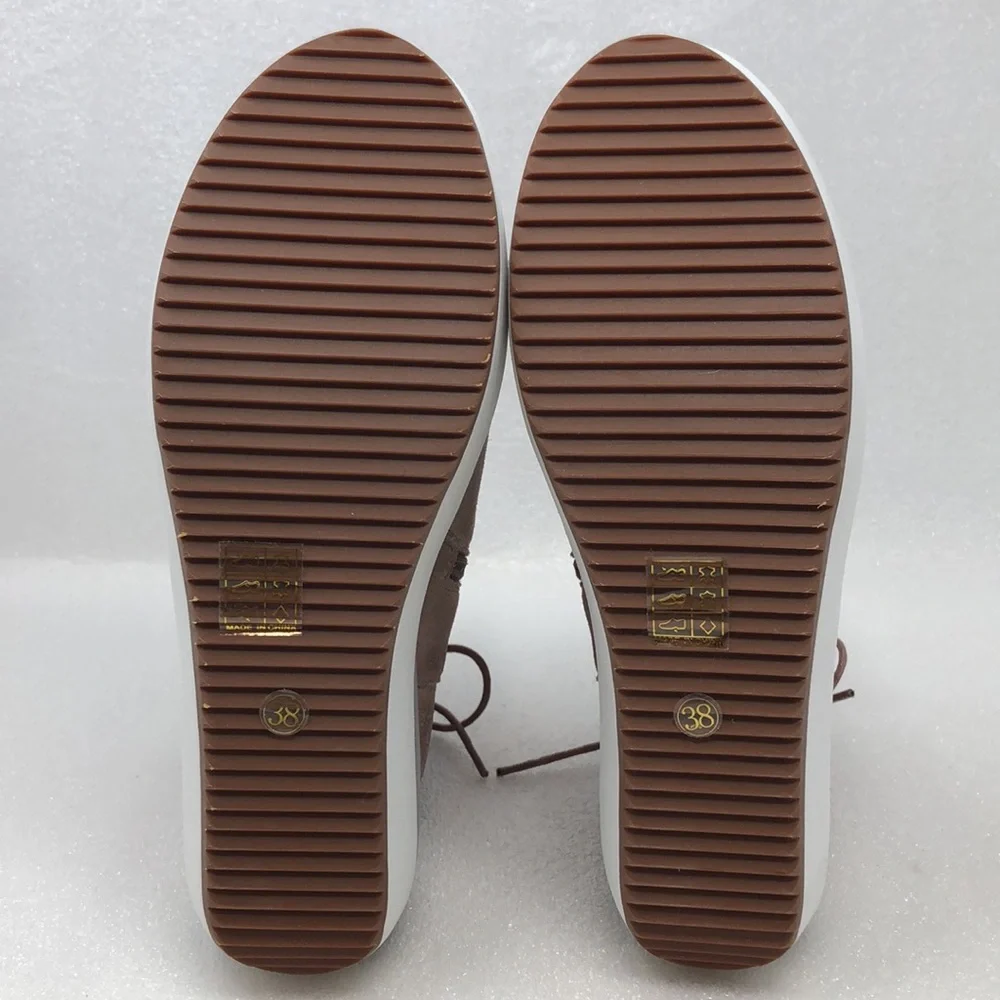 NEW Antelope Boots Fran Wedge Boot Blush Pink Suede Leather Platform Size 38 - Picture 9 of 15